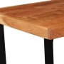Set muebles de bar 3 pzas madera maciza acacia cuero genuino de vidaXL, muebles para cocinas y comedores - Ref: Foro24-275127...