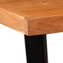 Set muebles de bar 3 pzas madera maciza acacia cuero genuino de vidaXL, muebles para cocinas y comedores - Ref: Foro24-275127...