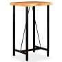 Set muebles de bar 3 pzas madera maciza acacia cuero genuino de vidaXL, muebles para cocinas y comedores - Ref: Foro24-275127...