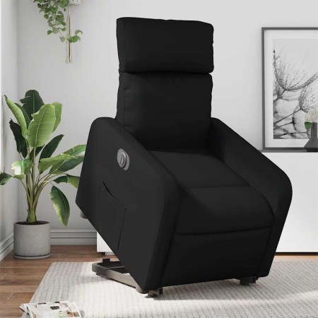 Sillón reclinable y elevable eléctrico cuero sintético negro en Sillones | Comprar online en Foru.es