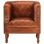 Sillón diseño de cubo cuero de cabra auténtico marrón de vidaXL, Sillones - Ref: Foro24-286616, Precio: 294,95 €, Descuento: %