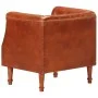Sillón diseño de cubo cuero de cabra auténtico marrón de vidaXL, Sillones - Ref: Foro24-286616, Precio: 294,95 €, Descuento: %