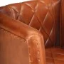 Sillón diseño de cubo cuero de cabra auténtico marrón de vidaXL, Sillones - Ref: Foro24-286616, Precio: 294,95 €, Descuento: %