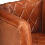 Sillón diseño de cubo cuero de cabra auténtico marrón de vidaXL, Sillones - Ref: Foro24-286616, Precio: 299,61 €, Descuento: %