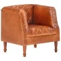 Sillón diseño de cubo cuero de cabra auténtico marrón de vidaXL, Sillones - Ref: Foro24-286616, Precio: 294,95 €, Descuento: %