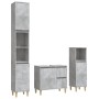 Set de muebles baño 3 pzas madera contrachapada gris hormigón de vidaXL, Muebles de baño - Ref: Foro24-3185539, Precio: 189,7...