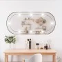 Oval wall mirror with glass LED lights 45x100 cm by vidaXL, Mirrors - Ref: Foro24-3189164, Price: 50,47 €, Discount: %