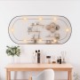 Espejo de pared ovalado con luces LED vidrio 45x100 cm de vidaXL, Espejos - Ref: Foro24-3189164, Precio: 58,14 €, Descuento: %