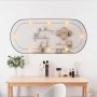 Espejo de pared ovalado con luces LED vidrio 45x100 cm de vidaXL, Espejos - Ref: Foro24-3189164, Precio: 50,47 €, Descuento: %