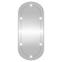Espejo de pared ovalado con luces LED vidrio 45x100 cm de vidaXL, Espejos - Ref: Foro24-3189164, Precio: 58,14 €, Descuento: %