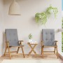 Sillas de jardín reclinables y cojines 2 uds madera maciza teca de vidaXL, Sillas de jardín - Ref: Foro24-3196434, Precio: 34...