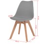 Sillas de comedor 6 unidades plástico gris de vidaXL, Sillas de comedor - Ref: Foro24-274851, Precio: 307,05 €, Descuento: %