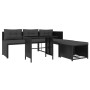 Set de muebles de jardín 4 piezas ratán sintético negro de vidaXL, Conjuntos de jardín - Ref: Foro24-44287, Precio: 276,93 €,...