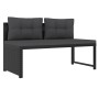 Set de muebles de jardín 4 piezas ratán sintético negro de vidaXL, Conjuntos de jardín - Ref: Foro24-44287, Precio: 276,93 €,...