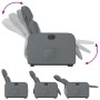 Sillón reclinable elevable eléctrico de cuero sintético gris en Sillones | Comprar online en Foru.es