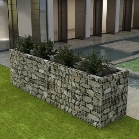 Arriate de gaviones de acero 360x90x100 cm de vidaXL, Maceteros y jardineras - Ref: Foro24-142553, Precio: 189,45 €, Descuent...