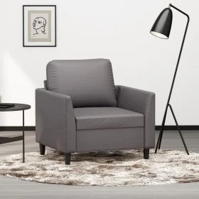 Sillón cuero sintético gris 60 cm de vidaXL, Sofás - Ref: Foro24-359325, Precio: 133,92 €, Descuento: %
