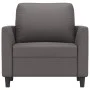 Sillón cuero sintético gris 60 cm de vidaXL, Sofás - Ref: Foro24-359325, Precio: 133,92 €, Descuento: %