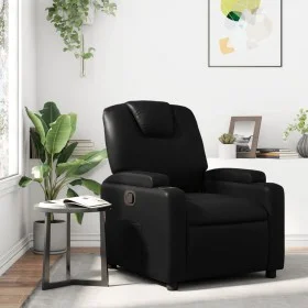 Sillón reclinable de cuero sintético negro de vidaXL, Sillones - Ref: Foro24-372389, Precio: 246,43 €, Descuento: %