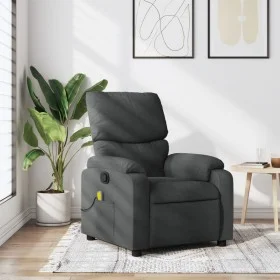 Sillón de masaje reclinable de tela gris oscuro de vidaXL, Sillones - Ref: Foro24-373423, Precio: 199,32 €, Descuento: %