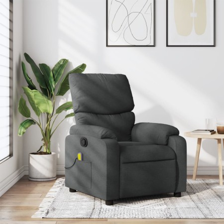 Sillón de masaje reclinable de tela gris oscuro de vidaXL, Sillones - Ref: Foro24-373423, Precio: 201,09 €, Descuento: %