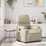 Sillón reclinable de masaje cuero sintético crema de vidaXL, Sillones - Ref: Foro24-373442, Precio: 225,94 €, Descuento: %