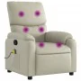 Sillón reclinable de masaje cuero sintético crema de vidaXL, Sillones - Ref: Foro24-373442, Precio: 225,94 €, Descuento: %