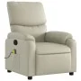 Sillón reclinable de masaje cuero sintético crema de vidaXL, Sillones - Ref: Foro24-373442, Precio: 225,94 €, Descuento: %