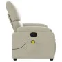 Sillón reclinable de masaje cuero sintético crema de vidaXL, Sillones - Ref: Foro24-373442, Precio: 225,94 €, Descuento: %