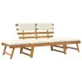 Garden bench with cushions 2 in 1 190 cm solid acacia wood by vidaXL, garden benches - Ref: Foro24-42647, Price: 197,00 €, Di...