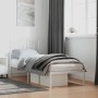 Estructura de cama de metal con cabecero blanco 75x190 cm de vidaXL, Camas y somieres - Ref: Foro24-373828, Precio: 68,76 €, ...