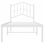 Estructura de cama de metal con cabecero blanco 75x190 cm de vidaXL, Camas y somieres - Ref: Foro24-373828, Precio: 68,76 €, ...