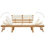Banco de jardín con cojines 2 en 1 190 cm madera maciza acacia de vidaXL, Bancos de jardín - Ref: Foro24-42647, Precio: 199,0...