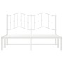 Estructura de cama de metal con cabecero blanca 135x190 cm de vidaXL, Camas y somieres - Ref: Foro24-373837, Precio: 96,11 €,...