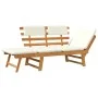 Garden bench with cushions 2 in 1 190 cm solid acacia wood by vidaXL, garden benches - Ref: Foro24-42647, Price: 197,00 €, Di...