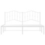Estructura de cama de metal con cabecero blanco 180x200 cm de vidaXL, Camas y somieres - Ref: Foro24-373842, Precio: 107,40 €...