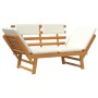Banco de jardín con cojines 2 en 1 190 cm madera maciza acacia de vidaXL, Bancos de jardín - Ref: Foro24-42647, Precio: 199,0...