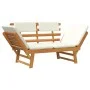 Garden bench with cushions 2 in 1 190 cm solid acacia wood by vidaXL, garden benches - Ref: Foro24-42647, Price: 197,00 €, Di...