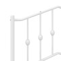 Estructura cama metal con cabecero y pie cama blanca 90x200 cm de vidaXL, Camas y somieres - Ref: Foro24-373849, Precio: 79,3...