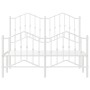 Estructura cama metal con cabecero y estribo blanco 120x200 cm de vidaXL, Camas y somieres - Ref: Foro24-373854, Precio: 101,...