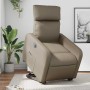 Sillón elevable eléctrico cuero artificial capuchino en Sillones | Comprar online en Foru.es