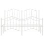 Estructura cama metal cabecero y estribo blanco 140x190 cm de vidaXL, Camas y somieres - Ref: Foro24-373856, Precio: 104,13 €...