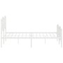 Estructura cama metal cabecero y estribo blanco 140x190 cm de vidaXL, Camas y somieres - Ref: Foro24-373856, Precio: 104,13 €...