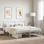 Estructura cama metal con cabecero y pie cama blanco 183x213 cm de vidaXL, Camas y somieres - Ref: Foro24-373861, Precio: 123...