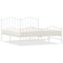Estructura cama metal con cabecero y pie cama blanco 183x213 cm de vidaXL, Camas y somieres - Ref: Foro24-373861, Precio: 123...