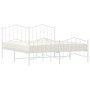 Estructura cama metal con cabecero y pie cama blanco 183x213 cm de vidaXL, Camas y somieres - Ref: Foro24-373861, Precio: 123...