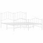 Estructura cama metal con cabecero y pie cama blanco 183x213 cm de vidaXL, Camas y somieres - Ref: Foro24-373861, Precio: 123...