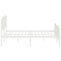 Estructura cama metal con cabecero y pie cama blanco 183x213 cm de vidaXL, Camas y somieres - Ref: Foro24-373861, Precio: 123...