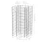 Arriate de gaviones de acero 50x50x100 cm de vidaXL, Maceteros y jardineras - Ref: Foro24-142557, Precio: 55,99 €, Descuento: %