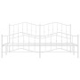 Estructura cama metal con cabecero y estribo blanco 200x200 cm de vidaXL, Camas y somieres - Ref: Foro24-373863, Precio: 131,...